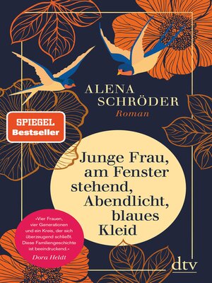 cover image of Junge Frau, am Fenster stehend, Abendlicht, blaues Kleid